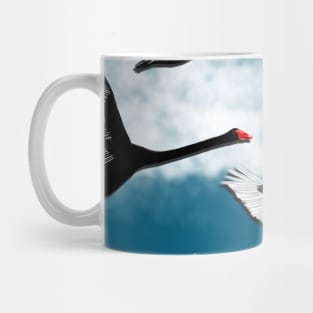 Black Swan Flying Mug